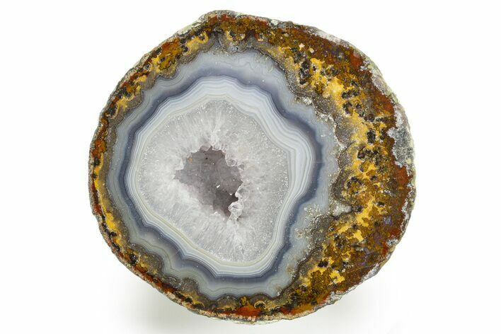 Las Choyas Geode w/ Banded Agate and Quartz - Mexico #373025